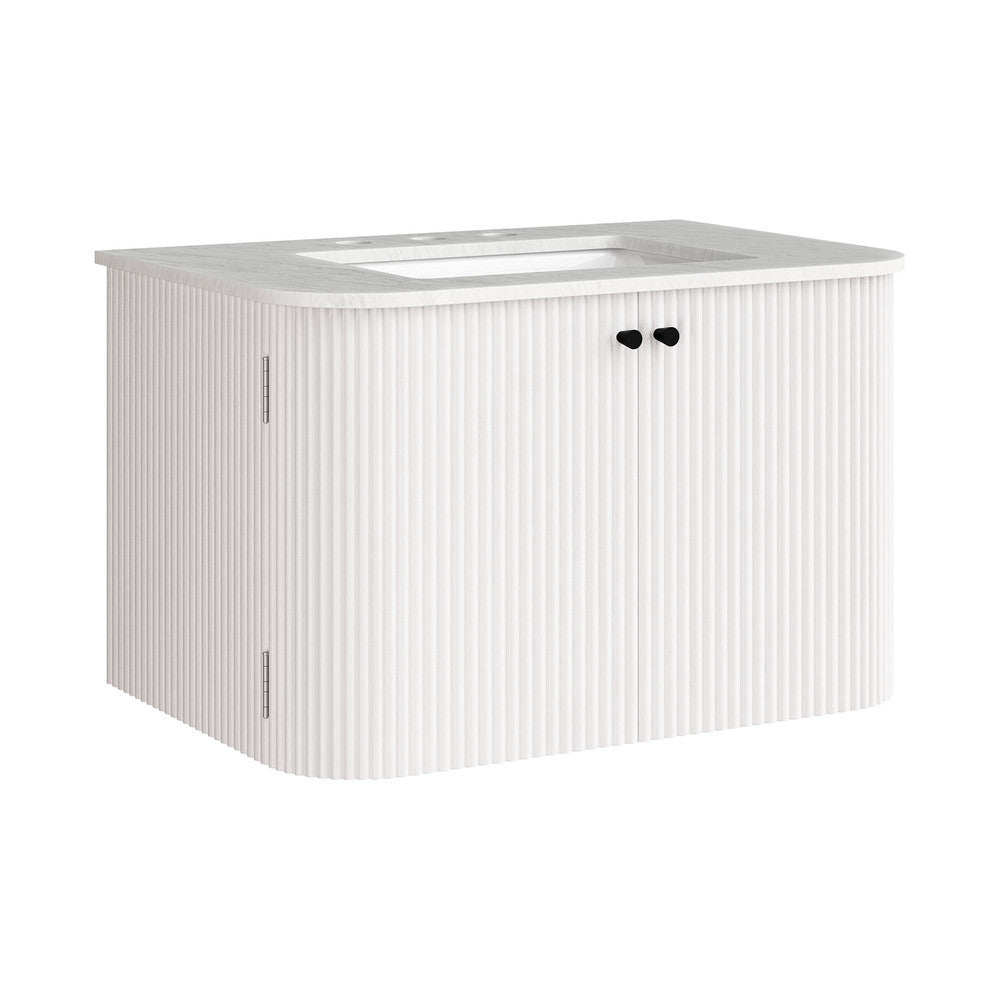 Modway Zia 30" Wall-Mount Bathroom Vanity with Marble Sink by Modway-EEI-7208