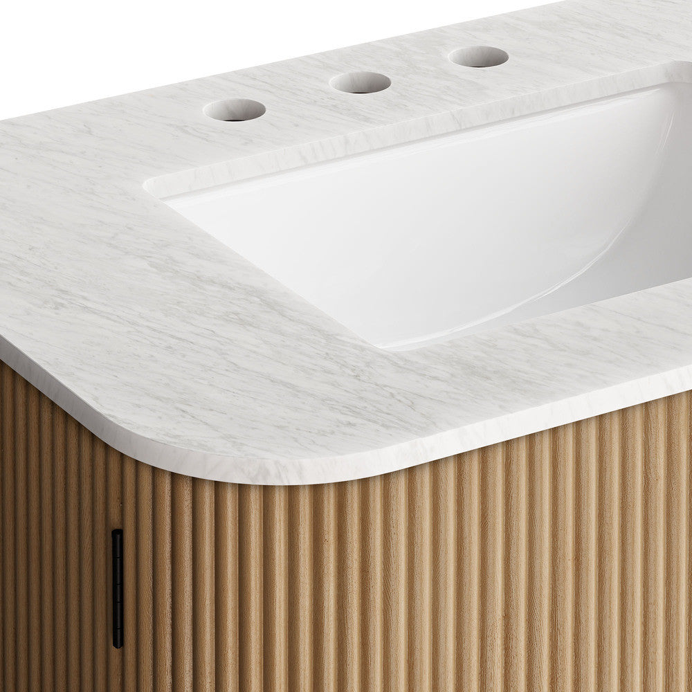 Modway Zia 30" Wall-Mount Bathroom Vanity with Marble Sink by Modway-EEI-7208