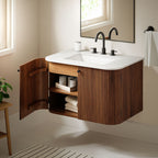 Modway Zia 30" Wall-Mount Bathroom Vanity with Marble Sink by Modway-EEI-7208