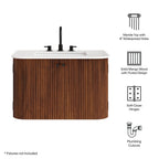 Modway Zia 30" Wall-Mount Bathroom Vanity with Marble Sink by Modway-EEI-7208
