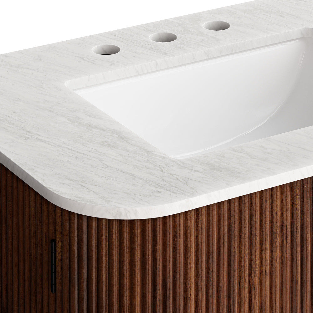 Modway Zia 30" Wall-Mount Bathroom Vanity with Marble Sink by Modway-EEI-7208