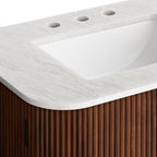Modway Zia 30" Wall-Mount Bathroom Vanity with Marble Sink by Modway-EEI-7208
