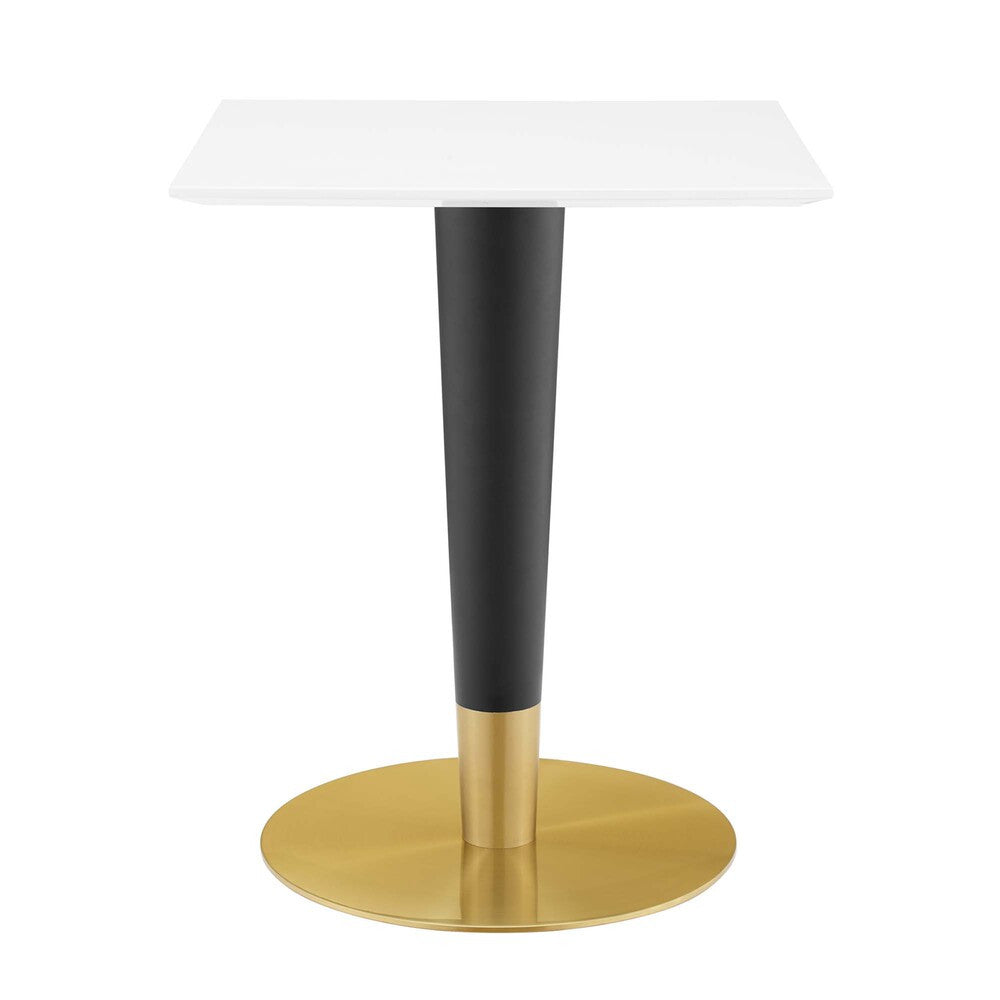 EEI-5118-GLD-WHI Zinque 24" Square Dining Table by Modway