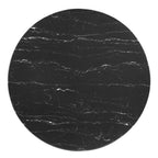 EEI-5131-GLD-BLK Zinque 28" Artificial Marble Dining Table by Modway