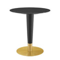 Modway EEI-5131-GLD-BLK Zinque 28" Artificial Marble Dining Table Gold Black
