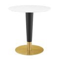 Modway EEI-5116-GLD-WHI Zinque 28" Dining Table Gold White