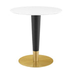 Modway EEI-5116-GLD-WHI Zinque 28" Dining Table Gold White