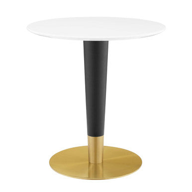 Modway EEI-5116-GLD-WHI Zinque 28" Dining Table Gold White