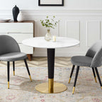 EEI-5117-GLD-WHI Zinque 36" Dining Table by Modway