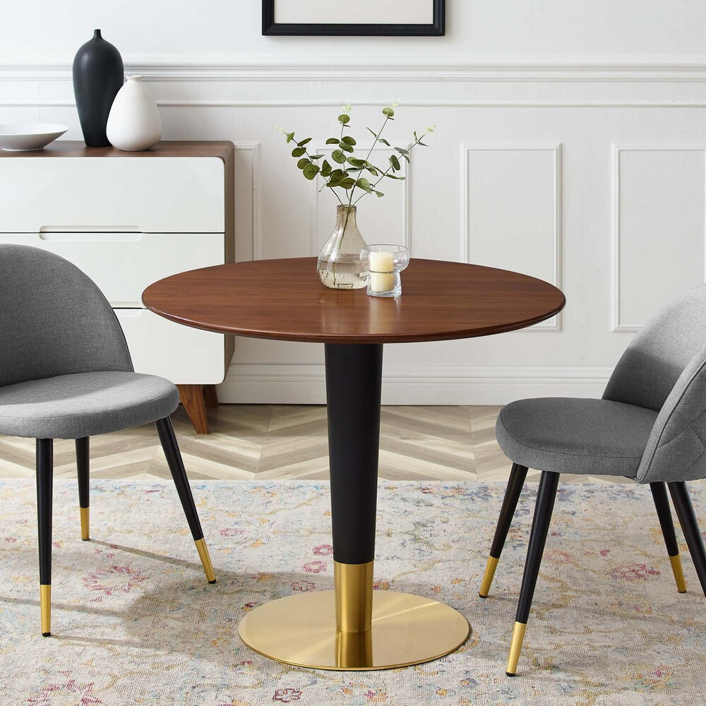 EEI-5123-GLD-WAL Zinque 36" Dining Table by Modway