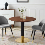 EEI-5123-GLD-WAL Zinque 36" Dining Table by Modway