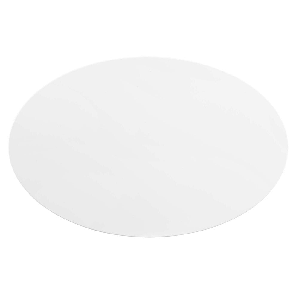 EEI-5124-GLD-WHI Zinque 42" Oval Dining Table by Modway
