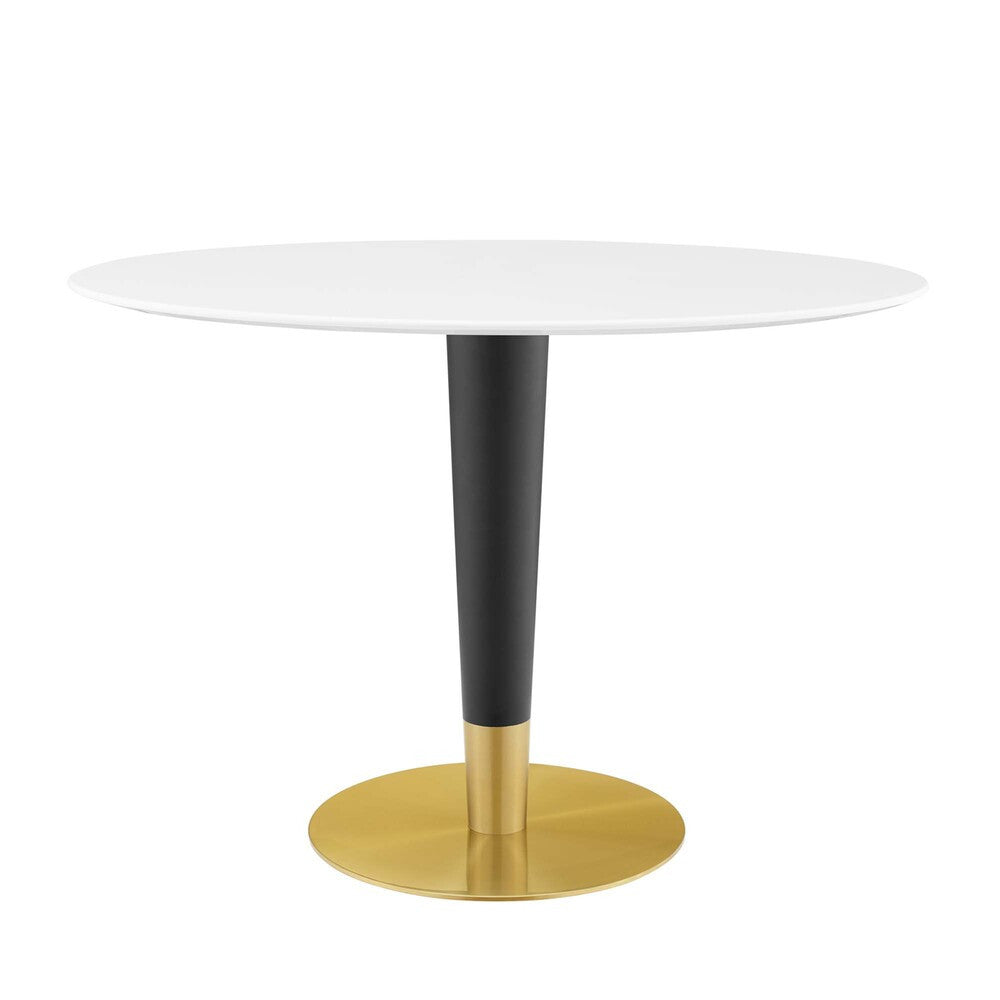 EEI-5124-GLD-WHI Zinque 42" Oval Dining Table by Modway