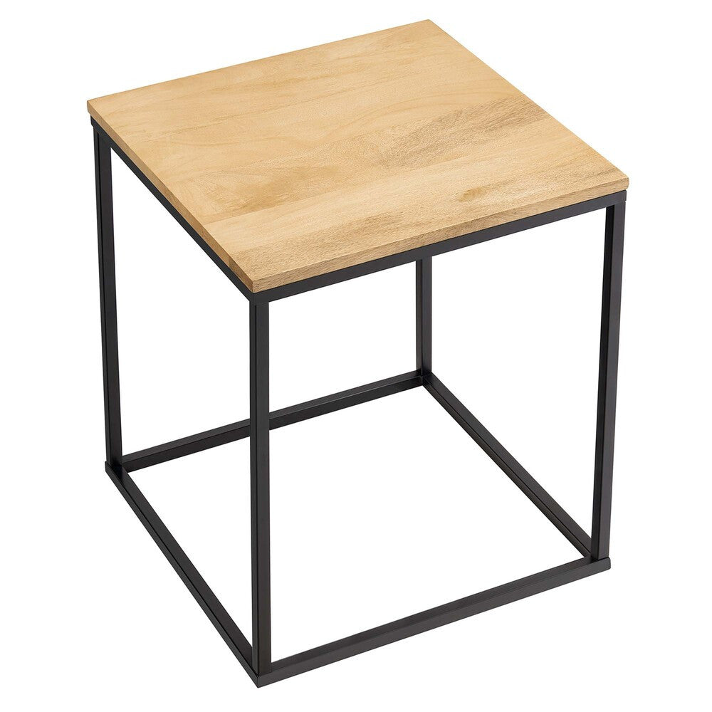 EEI-6833-OAK Zora Square Wood and Metal Side Table by Modway