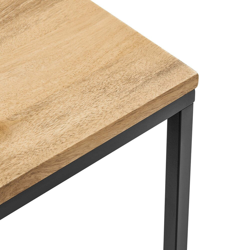 EEI-6833-OAK Zora Square Wood and Metal Side Table by Modway