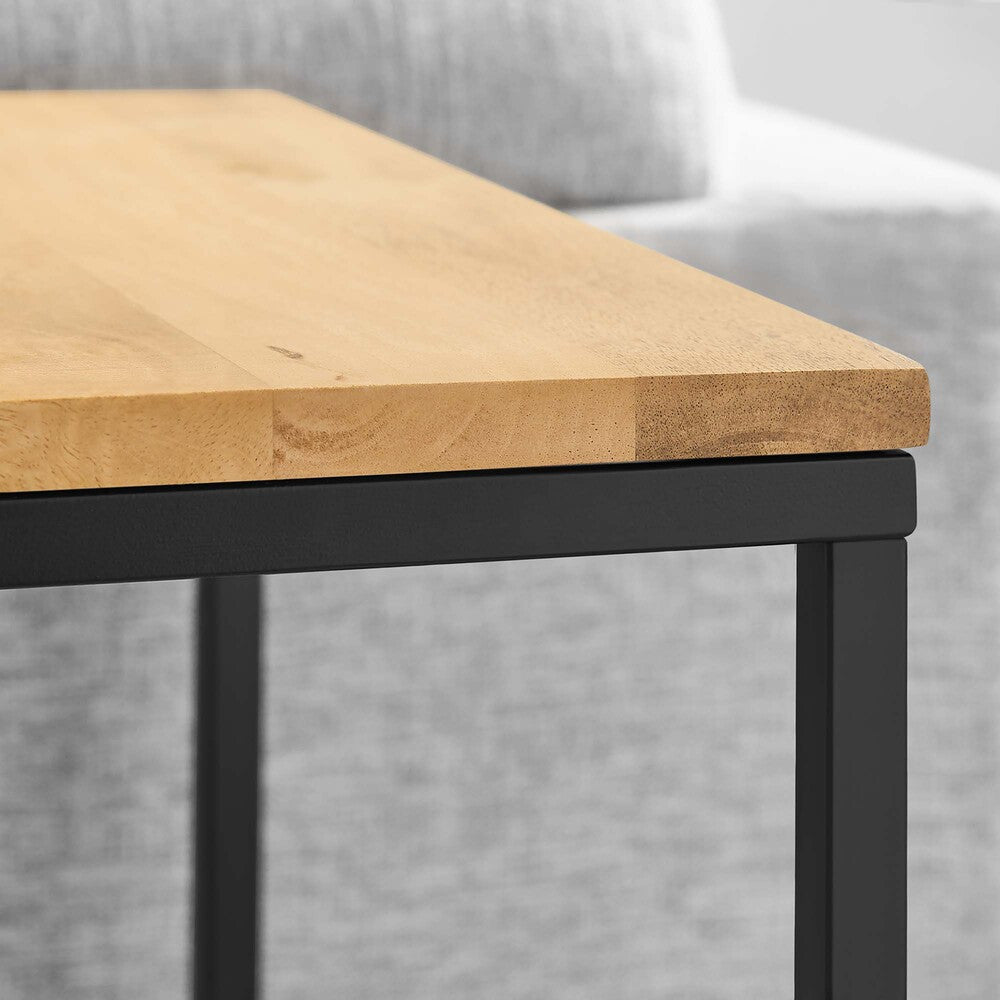 EEI-6833-OAK Zora Square Wood and Metal Side Table by Modway