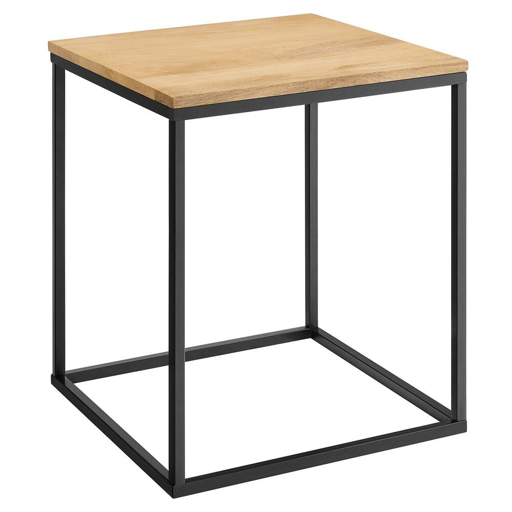 EEI-6833-OAK Zora Square Wood and Metal Side Table by Modway