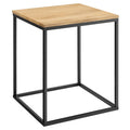 Modway EEI-6833-OAK Zora Square Wood and Metal Side Table Oak