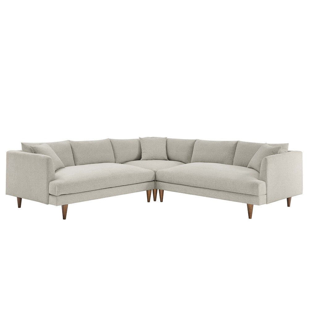 EEI-6613-HEI Zoya 3 Piece Down Filled Overstuffed Sectional Sofa by Modway