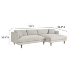 Modway Zoya Right-Facing Down Filled Overstuffed Sectional Sofa by Modway-EEI-6612
