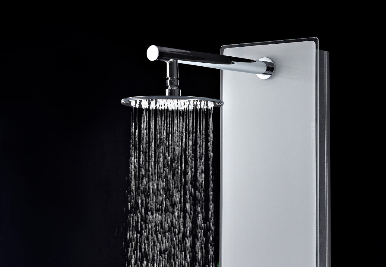 ANZZI Veld Series 64 in. Full Body Shower Panel System with Heavy Rain Shower and Spray Wand in White SP-AZ048
