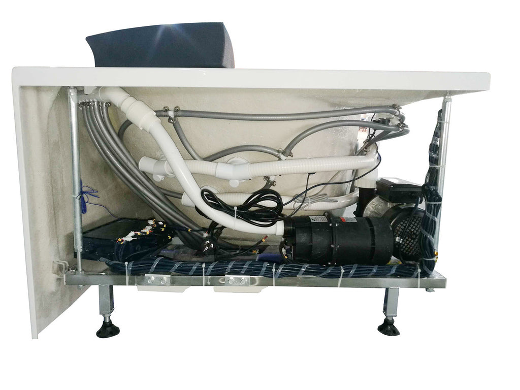 EAGO AM198ETL-L 5 ft Clear Rounded Left Corner Acrylic Whirlpool Bathtub