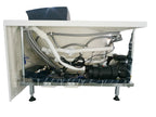 EAGO AM198ETL-L 5 ft Clear Rounded Left Corner Acrylic Whirlpool Bathtub