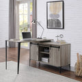 ACME OF00009 Zakwani Gray Oak Writing Desk