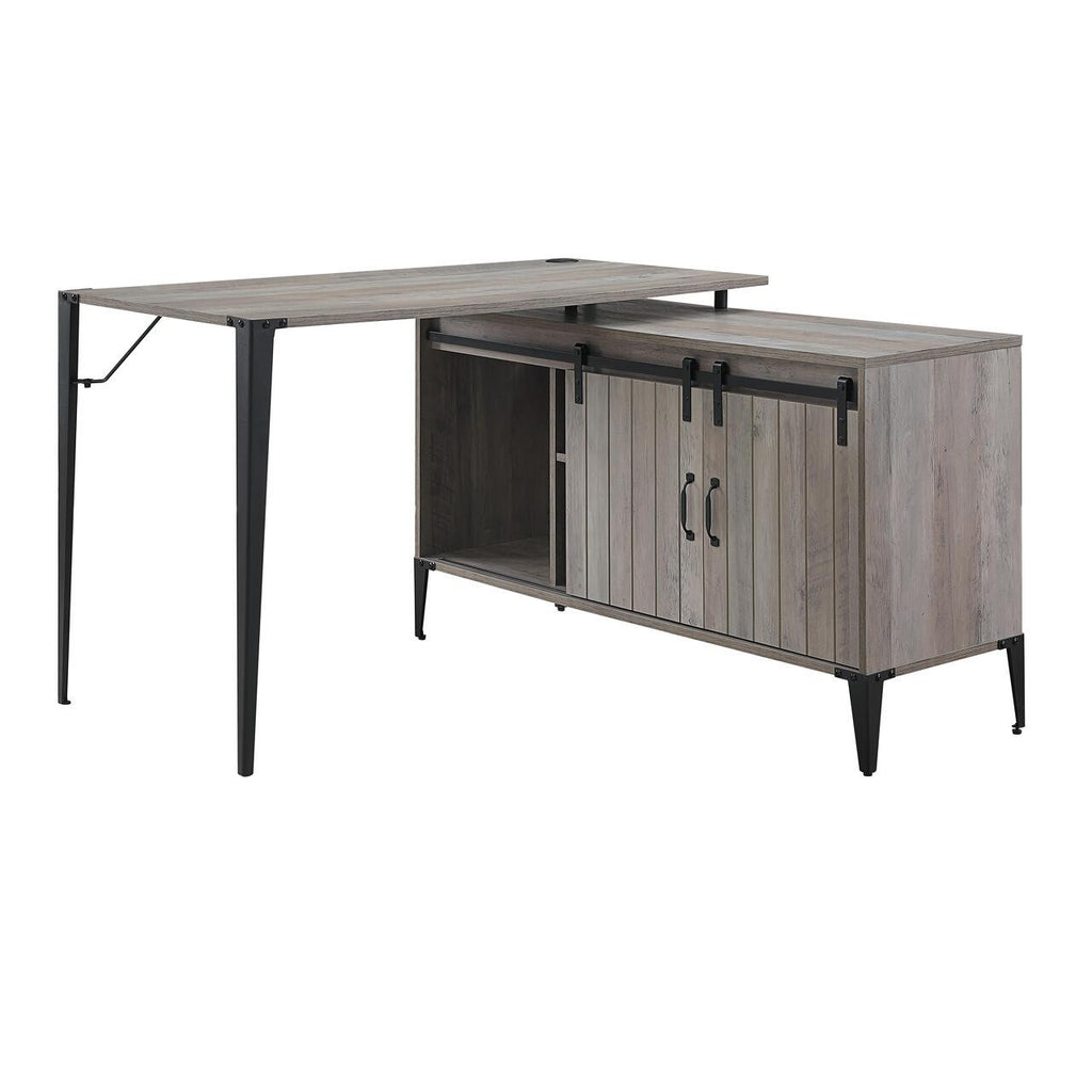 ACME OF00009 Zakwani Gray Oak Writing Desk  1