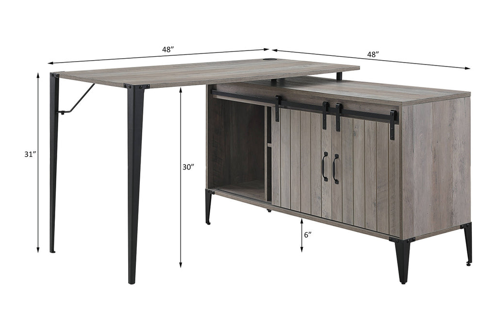 ACME OF00009 Zakwani Gray Oak Writing Desk  6