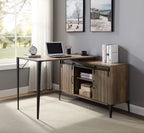 ACME OF00012 Zakwani Rustic Oak Writing Desk with USB  4