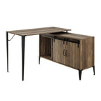 ACME OF00012 Zakwani Rustic Oak Writing Desk with USB