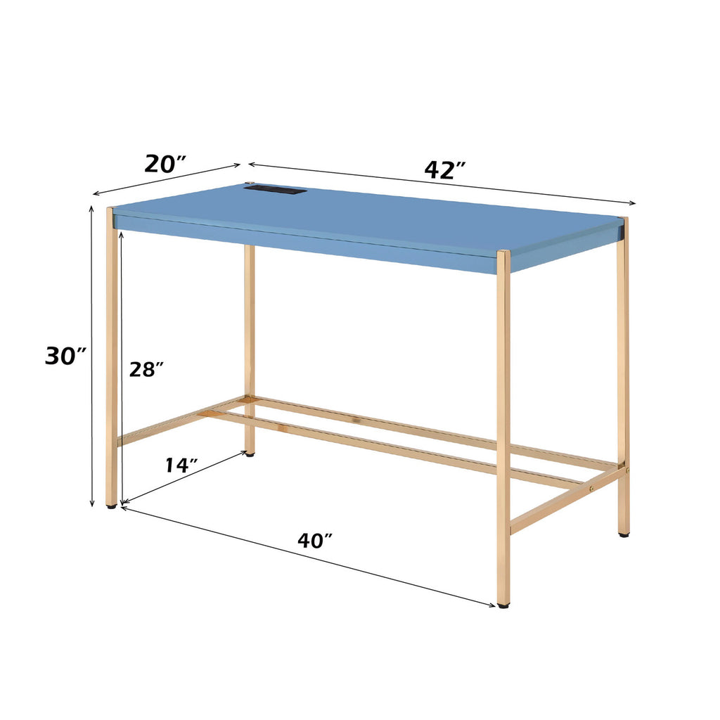 ACME OF00022 Midriaks Navy Blue Writing Office Desk  8