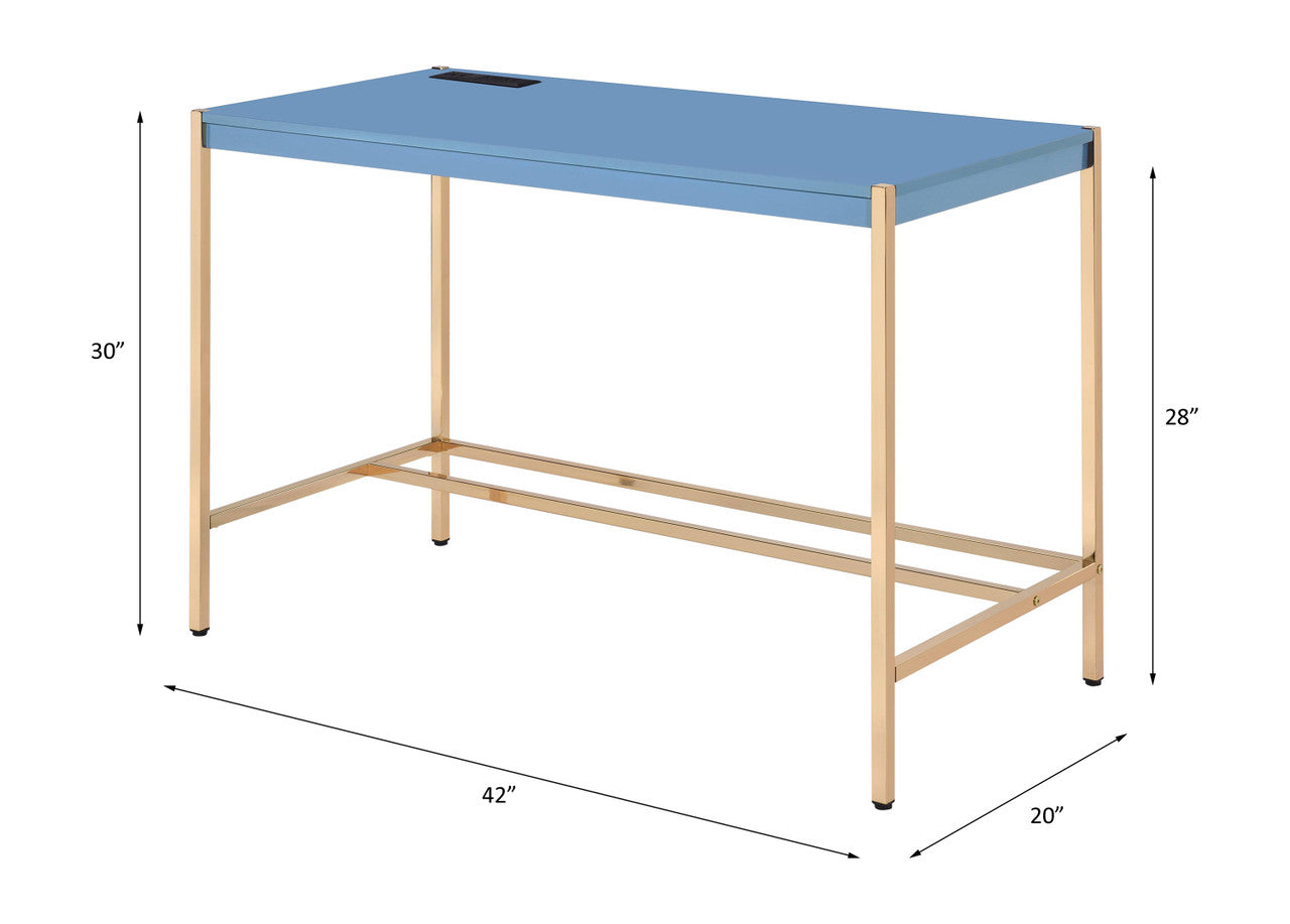 ACME OF00022 Midriaks Navy Blue Writing Office Desk  7