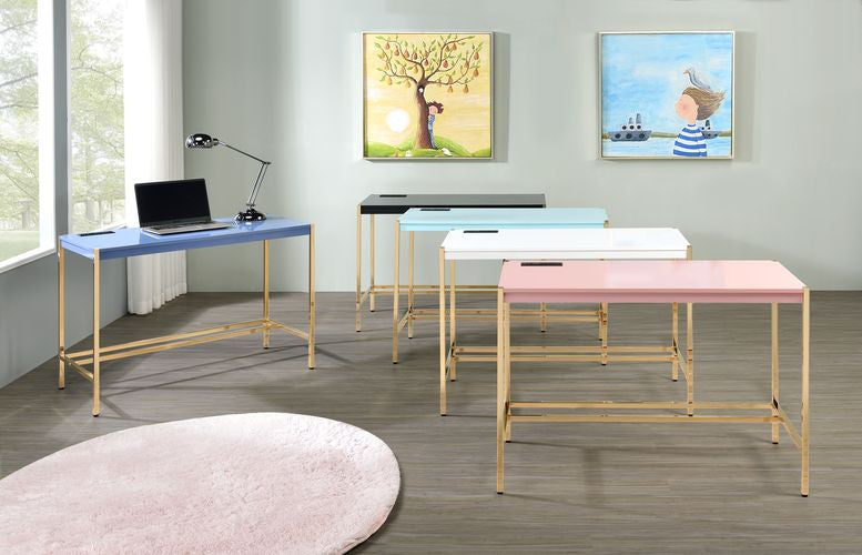 ACME OF00023 Midriaks Baby Blue Writing Office Desk  5