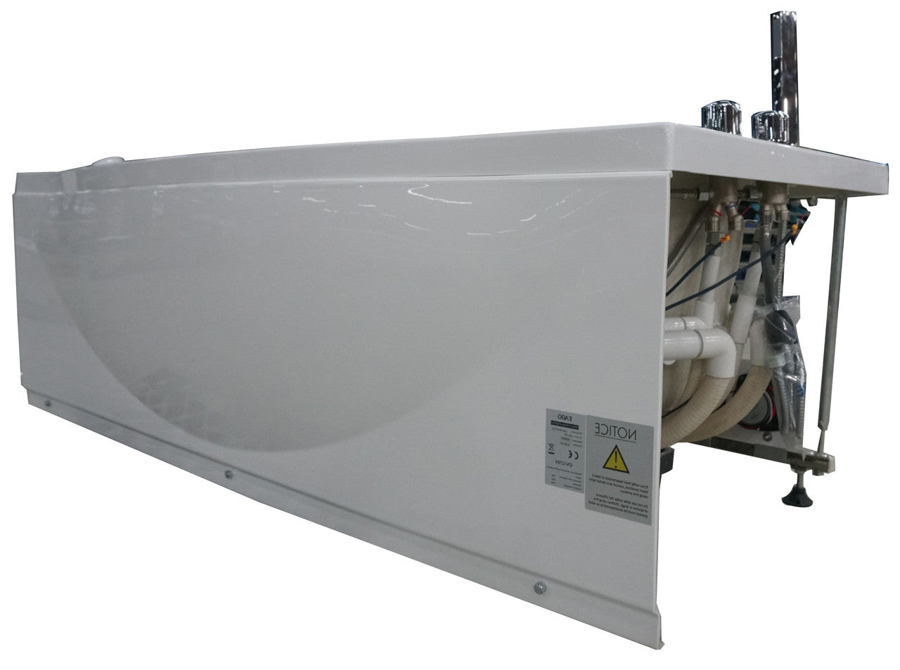 EAGO AM189ETL-R 6 ft Left Drain Acrylic White Whirlpool Bathtub w Fixtures