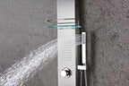 ANZZI Coastal 44 in. Full Body Shower Panel with Heavy Rain Shower and Spray Wand in Brushed Steel SP-AZ075