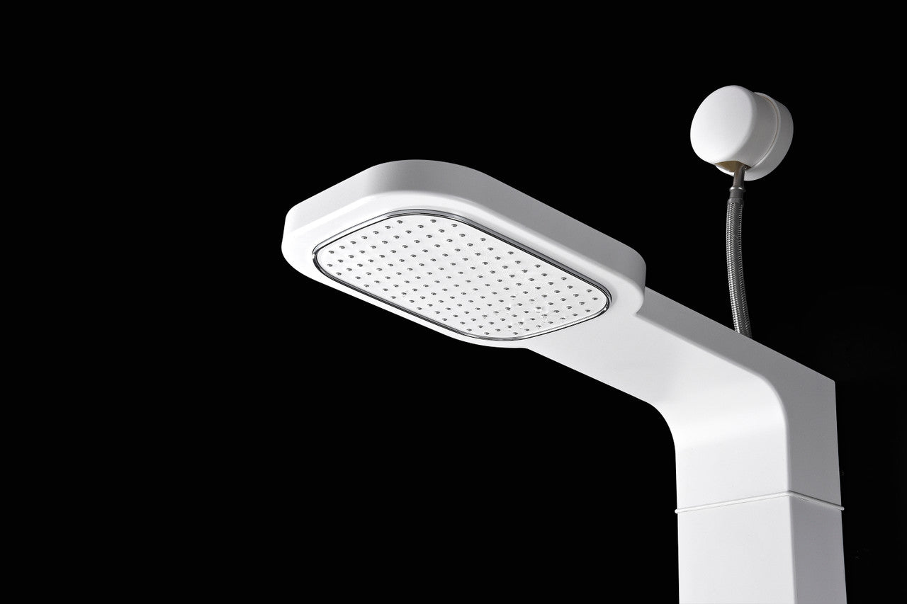 ANZZI Inland Series 44 in. Full Body Shower Panel System with Heavy Rain Shower and Spray Wand in White SP-AZ062