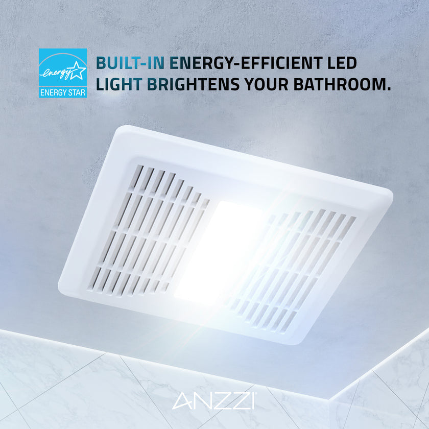 Spring Series 110 CFM Ceiling Mount Bathroom Exhaust Fan with Brilliant LED Light and ENERGY STAR in Soothing White