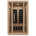SteamSpa Maldives 2-Person Low EMF Carbon FAR Infrared Hemlock Wooden Indoor Home Sauna Room with LED Touch Control Panel