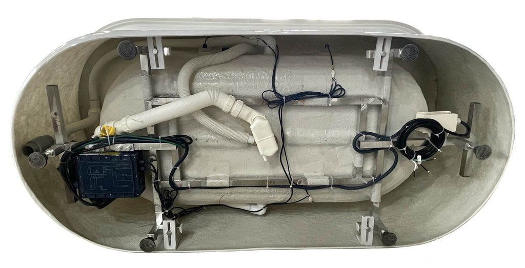 EAGO AM1900  74" White Free Standing Air Bubble Bathtub