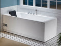 EAGO AM154ETL-R6 6 ft Acrylic White Rectangular Whirlpool Bathtub w Fixtures