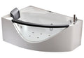 EAGO AM198ETL-R 5 ft Clear Rounded Right Corner Acrylic Whirlpool Bathtub