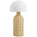 Santo Rattan Table Lamp With Dome Shade by Modway  3
