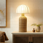 Santo Rattan Table Lamp With Dome Shade by Modway  9