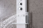 ANZZI Donna 60 in. 6-Jetted Full Body Shower Panel with Heavy Rain Shower and Spray Wand in White SP-AZ028