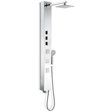 ANZZI Lann 53 in. 3-Jetted Full Body Shower Panel with Heavy Rain Showerhead and Spray Wand in Chrome SP-AZ015