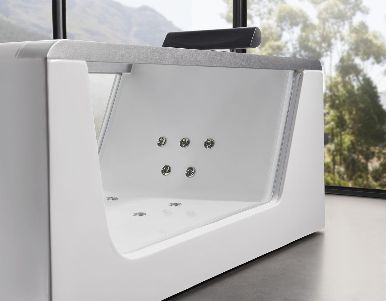 EAGO AM152ETL-5 5 ft Clear Rectangular Acrylic Whirlpool Bathtub