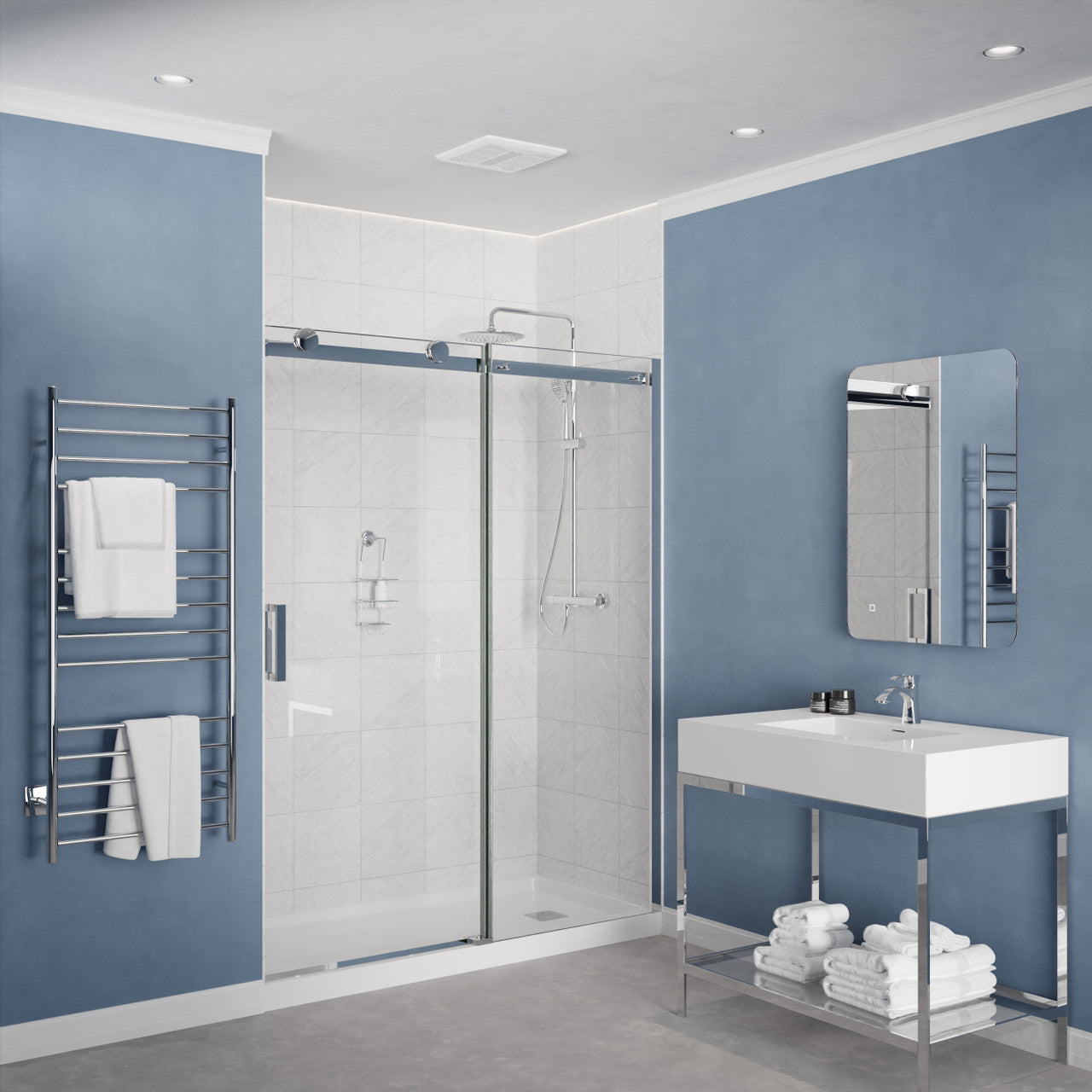 Spring Series 110 CFM Ceiling Mount Bathroom Exhaust Fan with Brilliant LED Light and ENERGY STAR in Soothing White