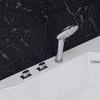 EAGO AM197ETL 5 ft Clear Rounded Corner Acrylic Whirlpool Bathtub for Two